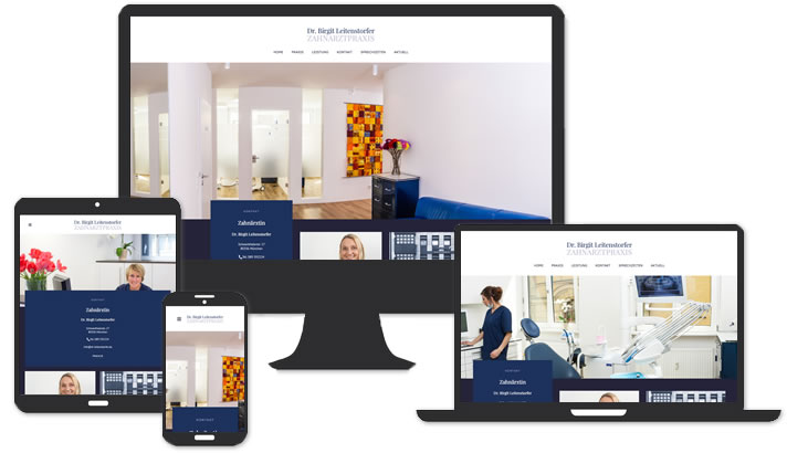 Website: Zahnärztin Dr. Leitenstorfer, München