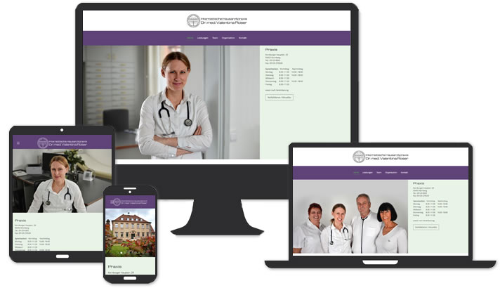 Website: Internistische Hausarzt Praxis Dr. Roser Nürnberg