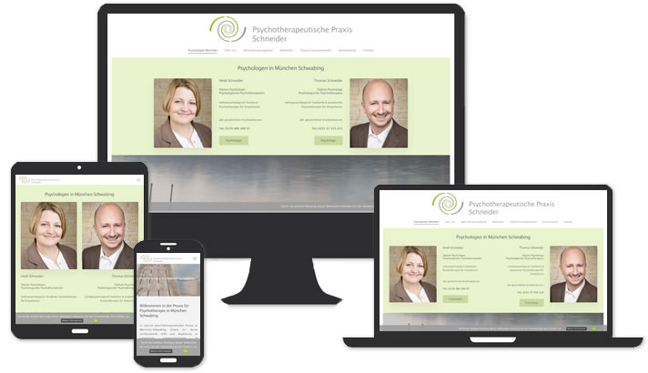 Webseite: Psychologen Schneider München